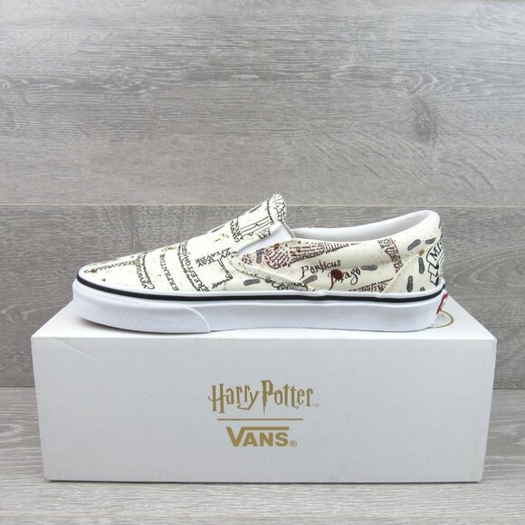 Vans Harry Potter Marauders Map Classic Slip On Shoes Men's Size 12 NEW - Picture 3 of 16